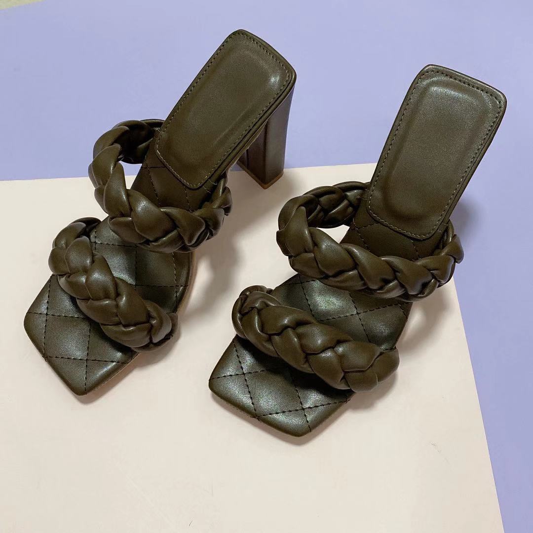 Sandales à Talons Hauts Tressés pour Femme – Élégance et Style Estival
